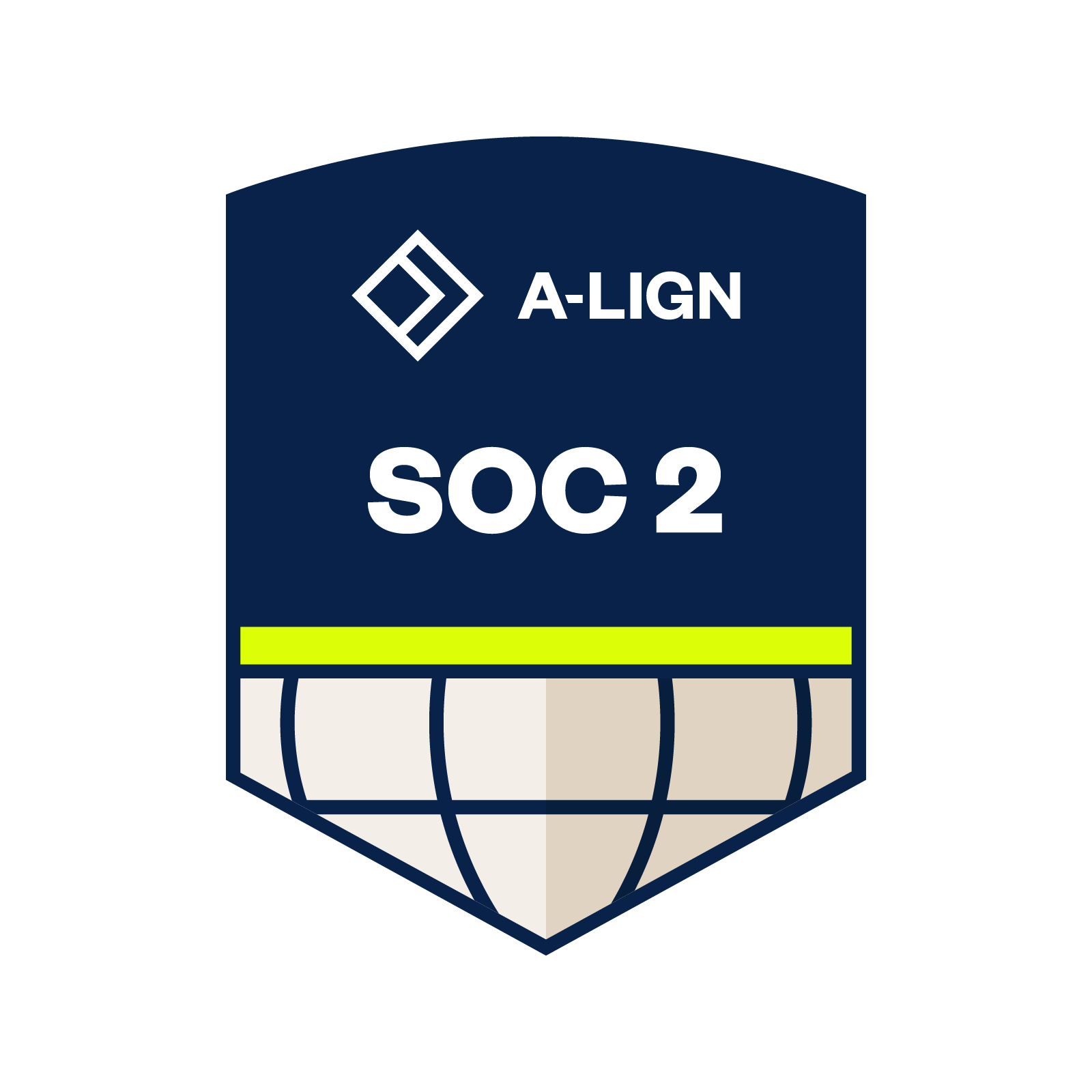 A-LIGN SOC 2 certification logo, indicating compliance with security and privacy standards.